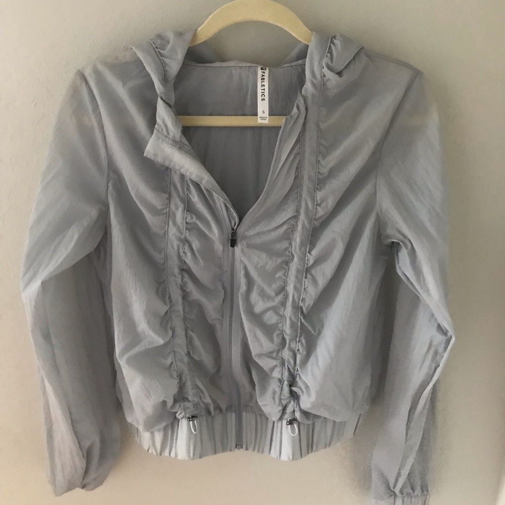 Fabletics light grey windbreaker